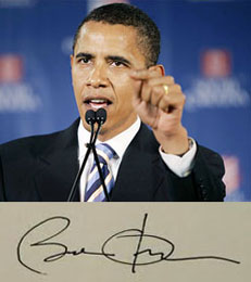 bói chữ ký obama