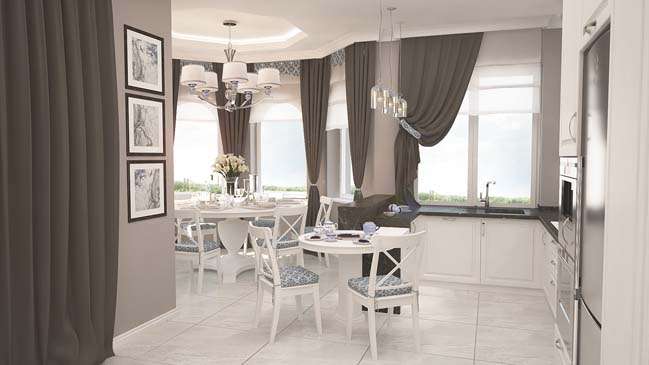 Mẫu căn hộ cao cấp với nội thất cổ điển sang trọng