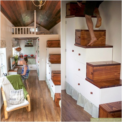 Ngôi nhà 17m² thoáng đãng đến bất ngờ do chính tay người chồng làm tặng vợ