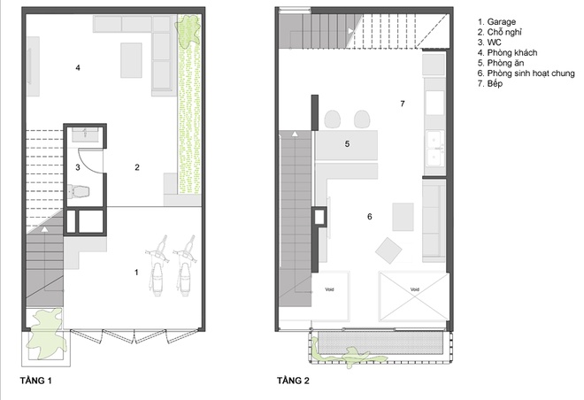 Nhà ống 48 m2 kín nhưng thoáng gió ở Sài Gòn nhờ mặt tiền gạch lỗ